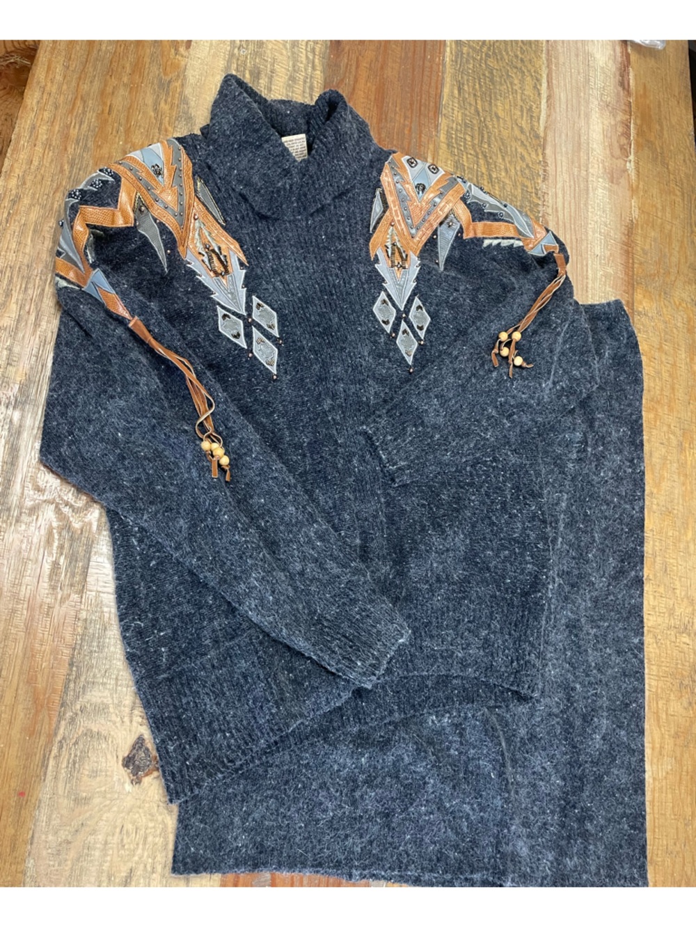 Raoul large Silk Angora Vintage 2-piece Sweater Dress western